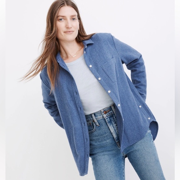 Madewell Tops - Madewell Flannel Side-Button Oversized Ex-Boyfriend Shirt. Size S . Style NC838